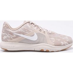 Nike - Buty Flex Trainer. Brązowe buty sportowe damskie Nike, bez wzorów, z materiału, sportowe. W wyprzedaży za 179,90 zł.
