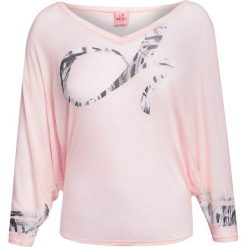T-shirt DEHA ACTIVE. Różowe bluzki damskie Deha, z nadrukiem, z tkaniny, z kontrastowym kołnierzykiem. W wyprzedaży za 126,00 zł.