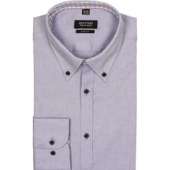 Koszule męskie na spinki: koszula mells 1949 długi rękaw slim fit w