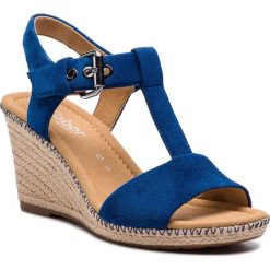Espadryle GABOR - 82.824.46 Mare. Niebieskie espadryle damskie marki Gabor, bez wzorów, ze skóry, bez obcasa, na obcasie. W wyprzedaży za 299,00 zł.