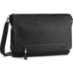 Torba LANETTI - RM0810 Black. Czarne torby męskie skórzane Lanetti, bez wzorów, ze skóry ekologicznej, młodzieżowe. Za 139,99 zł.