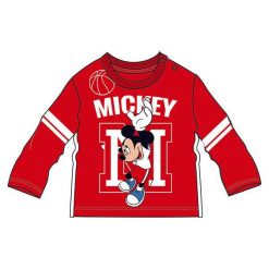 Disney By Arnetta Koszulka Chłopięca Mickey Mouse 86 Czerwony. Czerwone t-shirty chłopięce Disney By Arnetta, z nadrukiem, z długim rękawem. W wyprzedaży za 33,00 zł.