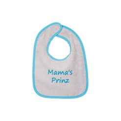 Śliniaki: FILLIKID Śliniaczek z napisem Mama’s Prinz szary/ turkusowy