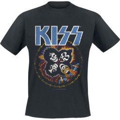 Kiss Skull Circle T-Shirt czarny. Czarne koszulki męskie Kiss, l, bez wzorów, bez kołnierzyka. Za 74,90 zł.