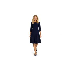 Sukienki Moe M336 Sukienka z obniżoną talią i kontrafałdami. Czarne sukienki z falbanami Moe, l, oversize. Za 139,00 zł.