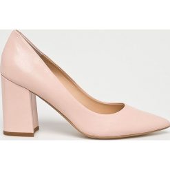 Solo Femme - Czółenka. Różowe buty ślubne damskie marki Solo Femme, ze skóry, na obcasie. Za 339,90 zł.