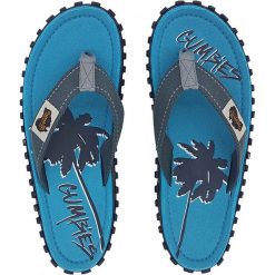 Gumbies - Japonki Islander Twin Palms. Niebieskie kapcie męskie Gumbies, z bawełny. W wyprzedaży za 69,90 zł.