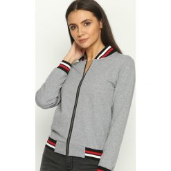 Bluzy damskie: Ciemnoszara Bluza Baseball
