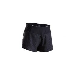 Spodenki Do Biegania Damskie Kiprun Light Czarne. Czarne spodenki sportowe damskie KALENJI, l, bez wzorów, z elastanu, do biegania. Za 79,99 zł.