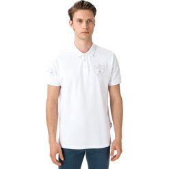 Lamborghini Polo Koszulka Biały. Białe podkoszulki męskie Lamborghini, l, z haftami, z bawełny, bez rękawów. Za 498,95 zł.