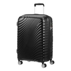 American Tourister Walizka podróżna Jet Glam 67 cm czarna. Czarne walizki American Tourister, bez wzorów, sportowe. W wyprzedaży za 475,00 zł.