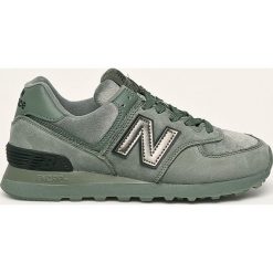 New Balance - Buty WL574LDH. Zielone buty sportowe damskie New Balance, bez wzorów, ze skóry, sportowe. W wyprzedaży za 299,90 zł.
