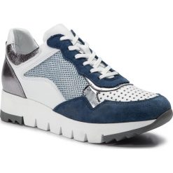 Sneakersy SIMEN - 1553A Niebieski/Biały. Niebieskie półbuty damskie Simen, ze skóry. W wyprzedaży za 209,00 zł.