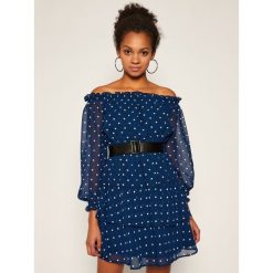 Sukienka letnia Guess Hannah W0YK95 W8SL2. Niebieskie sukienki damskie Guess, na lato, l, z aplikacjami, bez kołnierzyka, bez rękawów. Za 549,00 zł.