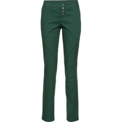 Chinosy damskie: Spodnie chino bonprix ciemnozielony