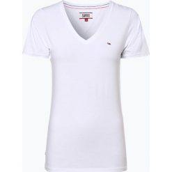 Tommy Jeans - T-shirt damski, biały. Białe t-shirty damskie Tommy Jeans, xs, bez wzorów, z bawełny, eleganckie, bez kołnierzyka. Za 139,95 zł.