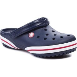 Klapki CROCS - Crocband-X Clog 14433 Navy. Niebieskie klapki damskie marki Crocs, bez wzorów, z tworzywa sztucznego, bez obcasa. W wyprzedaży za 149,00 zł.