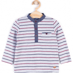 Koszulka. Szare t-shirty chłopięce ELEGANT BABY BOY, bez wzorów, z elastanu, z długim rękawem. Za 19,90 zł.