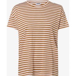 Noisy May - T-shirt damski, brązowy. Pomarańczowe t-shirty damskie Noisy May, xs, w paski, z bawełny, bez kołnierzyka. Za 69,95 zł.