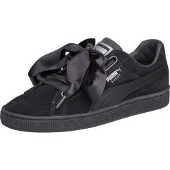 BUTY SUEDE HEART. Czarne trampki i tenisówki damskie Puma, bez wzorów, bez zapięcia. Za 349,99 zł.
