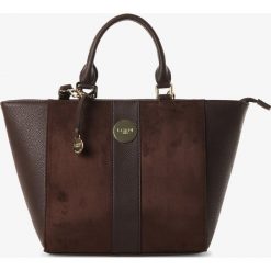 L.Credi - Damska torba shopper – Dedra, brązowy. Pomarańczowe torby damskie na zakupy L.Credi, bez wzorów, ze skóry, eleganckie, bez dodatków. Za 349,95 zł.