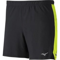 Mizuno Spodenki Sportowe Męskie Aero 4.5 Short Black/Safety Yellow L. Czarne spodenki sportowe męskie marki Mizuno, sportowe. W wyprzedaży za 149,00 zł.
