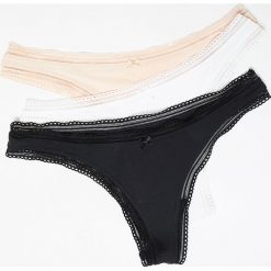 Etam - Brazyliany Jude (3-pack). Majtki damskie Etam, s, bez wzorów, z elastanu. Za 59,90 zł.