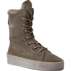Botki BRONX - 46961-B BX 1418 Khaki 851. Zielone botki damskie skórzane marki Bronx. W wyprzedaży za 309,00 zł.