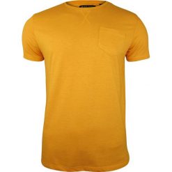 Żółty T-Shirt (Koszulka) z Kieszonką, Bez Nadruku - Brave Soul, Męski, Złoty, Musztardowy TSBRSSS19ARKHAMgold. Żółte koszulki męskie Brave Soul, na lato, m, z nadrukiem, z bawełny, casualowe, bez kołnierzyka, bez rękawów. Za 29,00 zł.