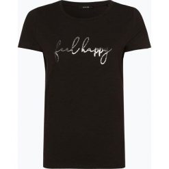 Opus - T-shirt damski – Soi Print, zielony. Zielone t-shirty damskie Opus, z napisami, z bawełny, bez kołnierzyka. Za 139,95 zł.