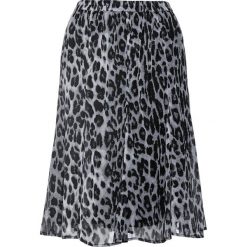 Spódnica drukowana bonprix czarno-naturalno-niebieski w cętki leoparda. Czarne spódniczki damskie bonprix, bez wzorów. Za 89,99 zł.