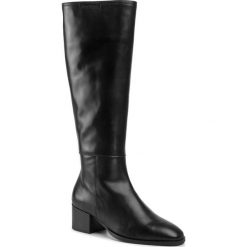 Kozaki MARC O'POLO - 908 14808102 100 Black 990. Czarne kozaki damskie Marc O'Polo, ze skóry, bez obcasa, bez zapięcia. W wyprzedaży za 619,00 zł.