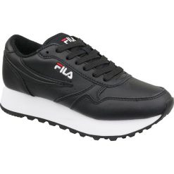 Fila Orbit Zeppa Low Wmn 1010311-25Y. Czarne buty sportowe damskie Fila, bez wzorów, ze skóry, sportowe. Za 399,00 zł.