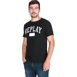 Replay Koszulka Czarny. Czarne podkoszulki męskie Replay, m, z nadrukiem, z bawełny. Za 361,95 zł.