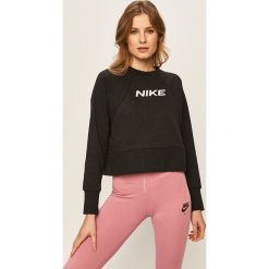 Nike - Bluza. Czarne bluzy damskie Nike, s, z nadrukiem, z elastanu, bez rękawów, bez kaptura. Za 189,90 zł.
