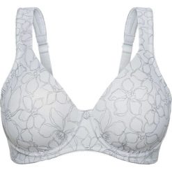 Biustonosz t-shirt minimizer bezszwowy bonprix matowy srebrny - ciemnoszary z nadrukiem. Szare biustonosze bonprix, z nadrukiem. Za 44,99 zł.