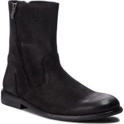 Kozaki KAZAR - Kastor 35484-03-00 Black. Czarne buty zimowe męskie Kazar, z nubiku, na zamek. Za 599,00 zł.