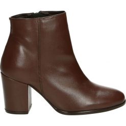 Botki - EMMA1803 DKBR. Brązowe botki damskie skórzane marki Venezia. Za 249,00 zł.