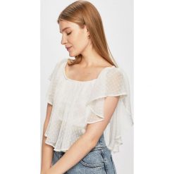 Tally Weijl - Bluzka. Białe bluzki damskie TALLY WEIJL, na co dzień, s, bez wzorów, z poliesteru, bez kołnierzyka, z krótkim rękawem. Za 49,90 zł.