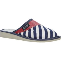 Granatowe kapcie w paski casu 013. Kapcie damskie Casu. Za 39,99 zł.