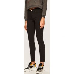 Love Moschino - Spodnie. Czarne spodnie damskie Love Moschino, s, bez wzorów, z elastanu, casualowe. W wyprzedaży za 449,90 zł.