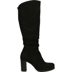 Kozaki - 85007 NAB NER. Czarne buty zimowe damskie Venezia, z nubiku. Za 499,00 zł.