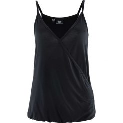 Top z założeniem kopertowym bonprix czarny. Czarne topy damskie bonprix, z kopertowym dekoltem. Za 24,99 zł.