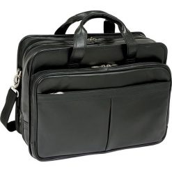 Torba biznesowa na laptopa czarna Walton 17". Czarne torby męskie skórzane Mcklein, w paski, z nylonu, eleganckie, na ramię, duże. Za 999,00 zł.