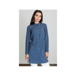 Sukienka M545 Granat. Niebieskie sukienki damskie FIGL, xl, bez wzorów, bez kołnierzyka, bez rękawów. Za 129,00 zł.