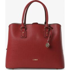 L.Credi - Damska torba shopper, czerwony. Czerwone torby damskie na zakupy L.Credi, w paski, eleganckie, na ramię, z tłoczeniem, bez dodatków. Za 349,95 zł.
