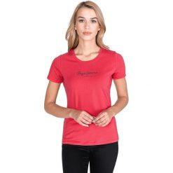 Pepe Jeans Virginia New Koszulka Czerwony. Czerwone koszulki damskie Pepe Jeans, m, z nadrukiem, z elastanu, bez kołnierzyka. Za 102,95 zł.