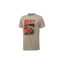 T-shirty z krótkim rękawem Reebok Sport Koszulka Tough As Iron Crew. Brązowe koszulki męskie Reebok Sport, s, bez wzorów, sportowe, bez kołnierzyka, krótkie. Za 89,95 zł.