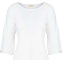 Biały Sweter Running Circles. Białe bez kategorii Born2be, xl, z dzianiny, z okrągłym kołnierzem. Za 79,99 zł.