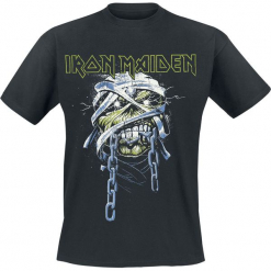 Iron Maiden Powerslave Head T-Shirt czarny. Czarne t-shirty męskie z nadrukiem Iron Maiden, xl, z okrągłym kołnierzem. Za 74,90 zł.